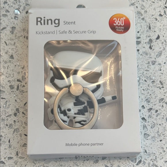 Ring Stormtrooper Phone Holder - White and Silver - Picture 1 of 3